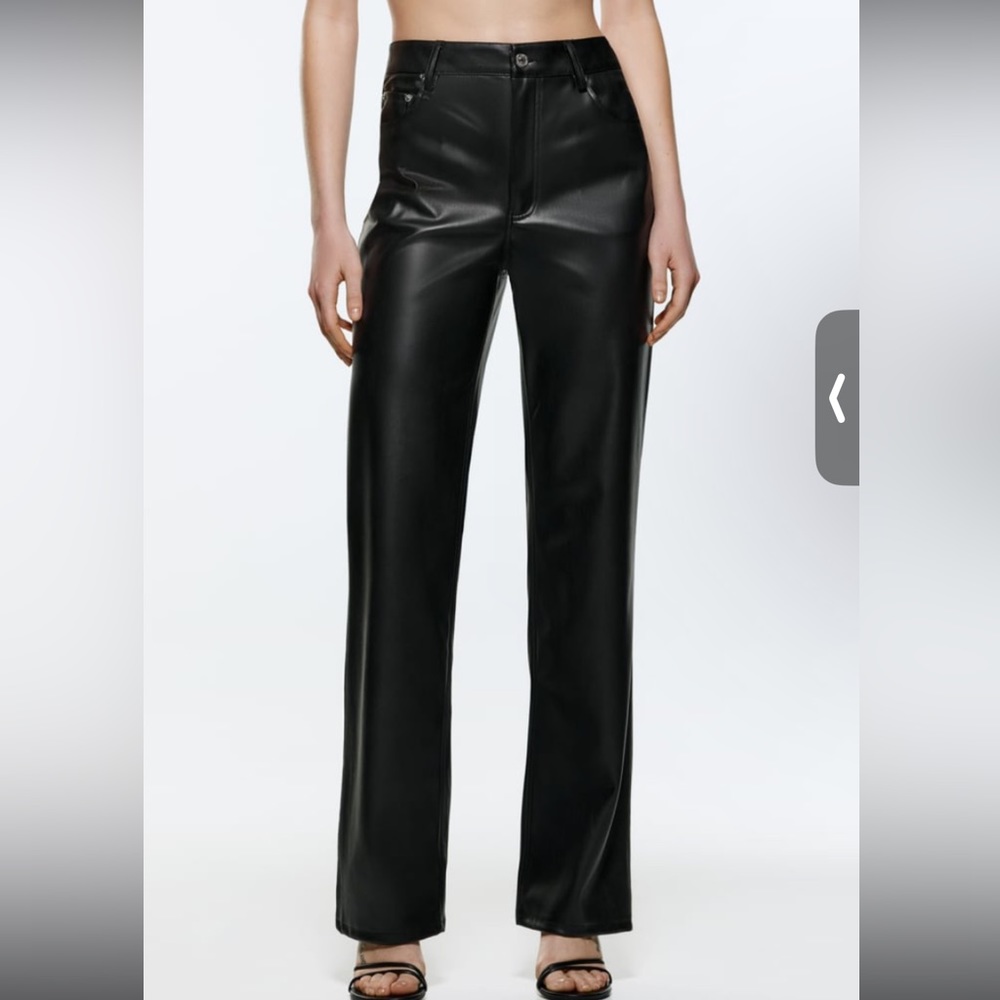 Zara 90s full length leather pants